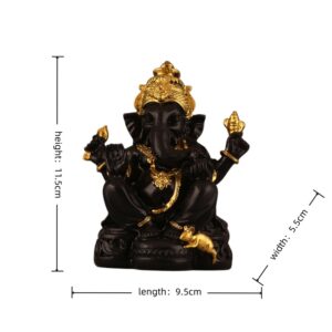 11.5cm-Resin-Black-Ganesha-Statue