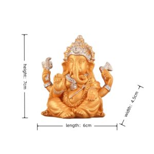 7cm-Gold-Sand-Plated-Ganesha-Statue