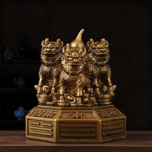 Imitation-Bronze-Resin-Qilin-Statue-Ornament