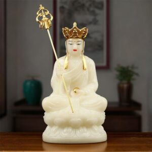 Resin-Jade-Imitation-Statue-of-Ksitigarbha-Bodhisattva