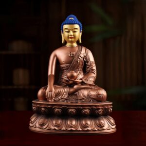 Imitation-Purple-Copper-Resin-Statue-of-Sakyamuni-Buddha