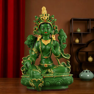 Resin-Hand-Painted-Green-Tara-Statue3