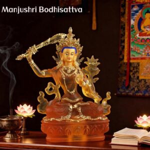 Resin-Crystal-Liuli-Manjushri-Bodhisattva-Statue