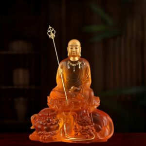 Resin-Imitated-Crystal-Liuli-Sitting-Ksitigarbha-Statue1