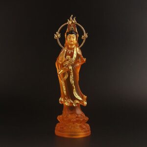 Standing-Guanyin-Bodhisattva-Resin-Water-Liuli-Statue