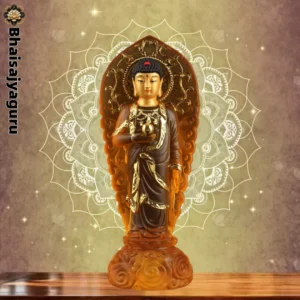 Resin-Imitated-Crystal-Liuli-Standing-Medicine-Buddha-Statue