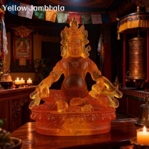 Resin-Crystal-Liuli-Yellow-Jambhala-Statue