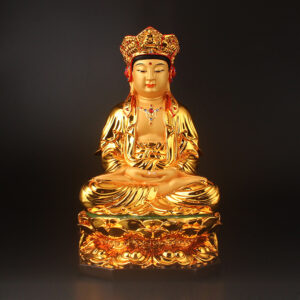 Resin-Gold-Plated-Vairocana-Guanyin-Statue
