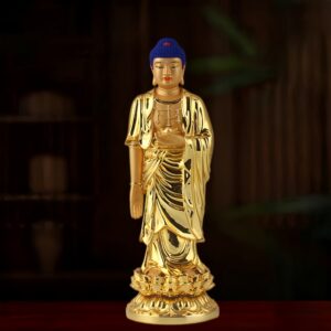 Gold-Plated-Resin-Standing-Amitabha-Buddha-Statue