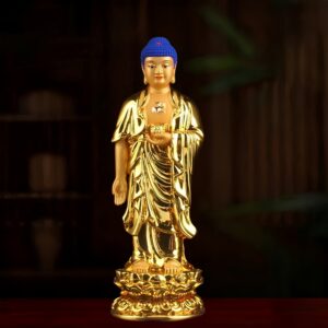Gold-Plated-Resin-Standing-Statue-of-Amitabha-Buddha