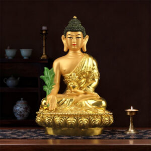 Gold-Plated-Resin-Statue-of-Medicine-Buddha