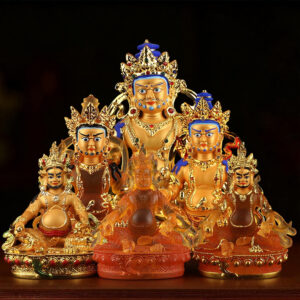 Gold-Foil-Inlaid-Resin-Yellow-Jambhala-Decorated-with-Crystal-Liuli